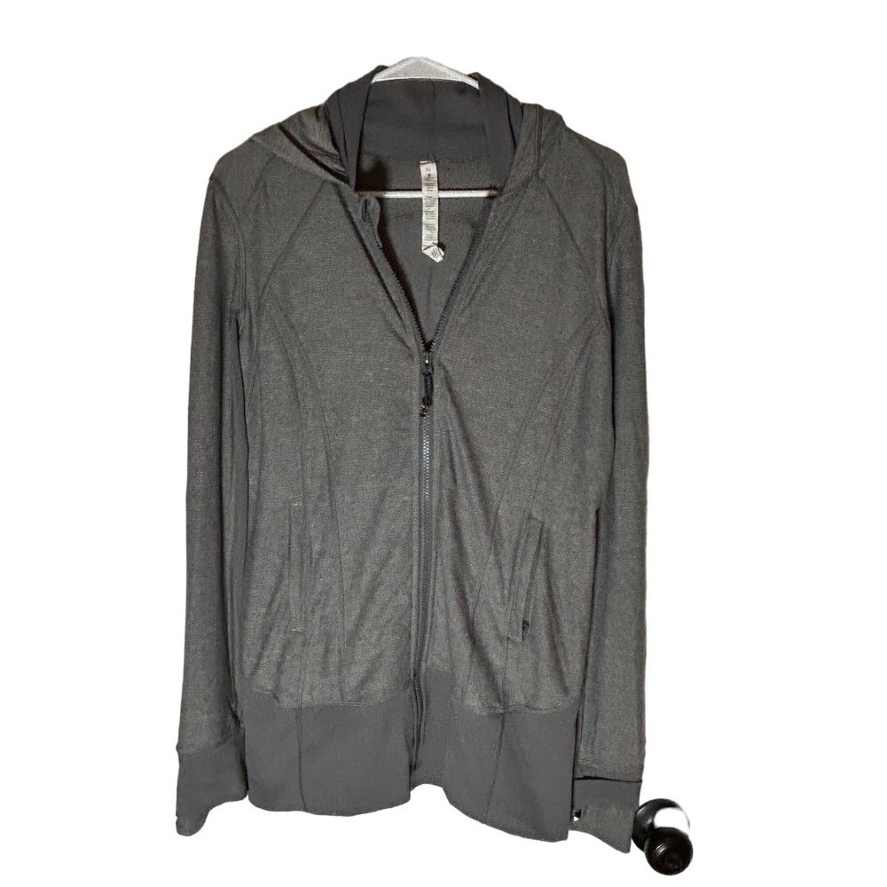 lululemon athletica Gray Full-Zip Hooded Jacket